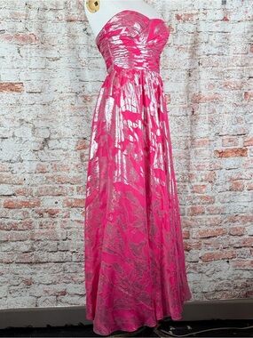 aidan mattox hot pink dress Aidan Mattox Hot Pink Gown